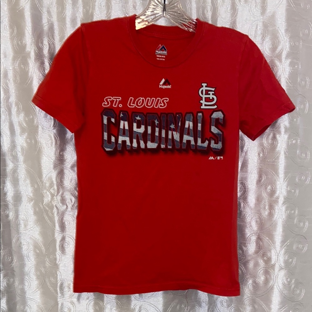 Majestic Red St. Louis Cardinals Shirt Youth Size Medium 🔥 YB7